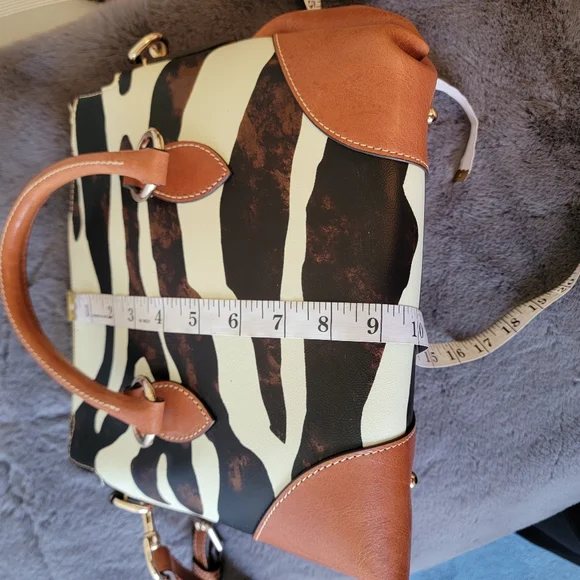 Dooney & Bourke Zebra Print Leather Handbag - Picture 6 of 6